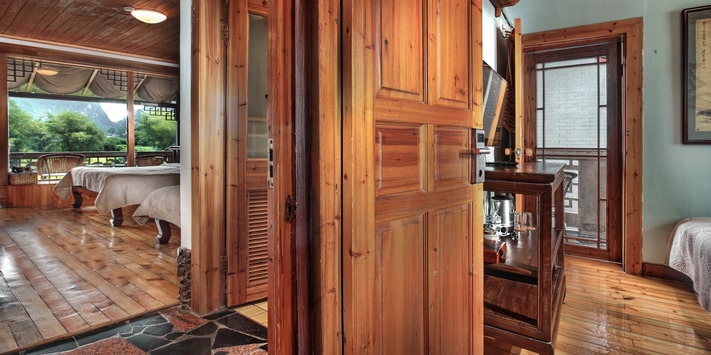 Yangshuo Mountain Retreat single side balcony room is perfect for single travellers on a budget.